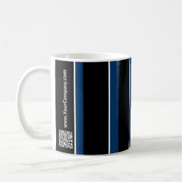 Caneca De Café Logotipo do promocional Código QR Bandas brancas p