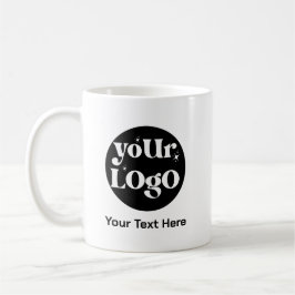 Caneca De Café Logotipo e texto minimalistas