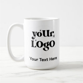 Caneca De Café Logotipo e texto minimalistas