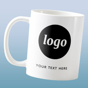 Caneca De Café Logotipo e Texto simples para empresa