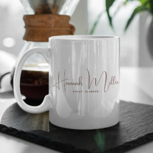 Caneca De Café Logotipo Empresarial Minimalista Moderno em Terrac