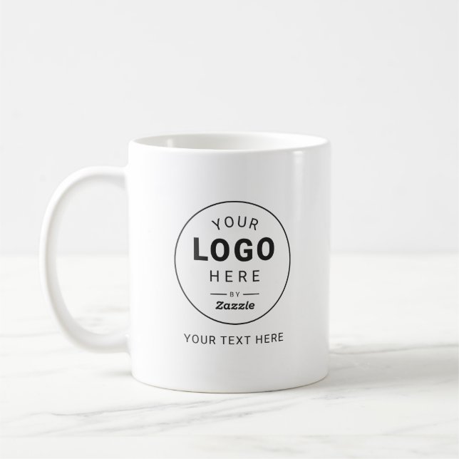 Caneca De Café Logotipo Empresarial Personalizado (Esquerda)