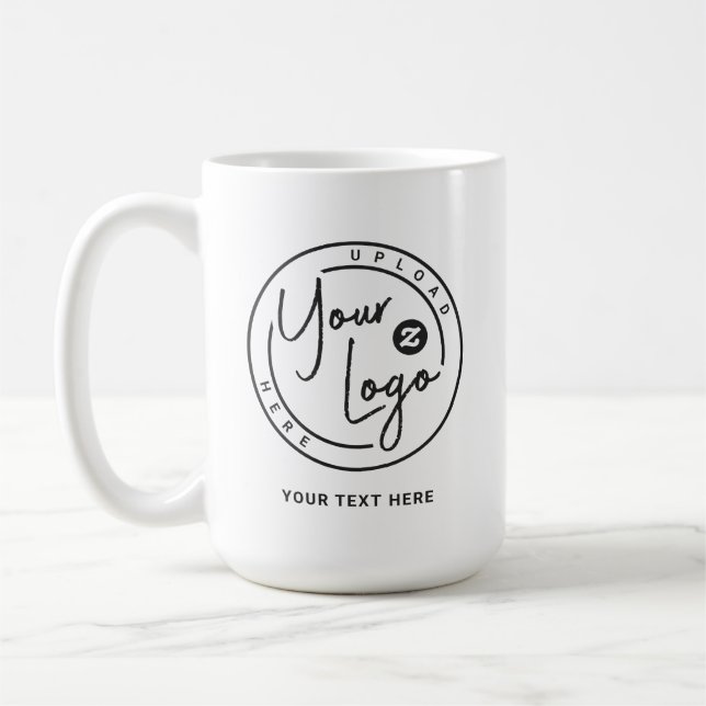 Caneca De Café Logotipo Empresarial Personalizado (Esquerda)