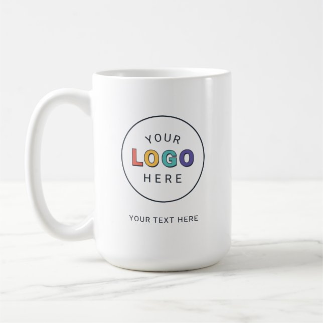 Caneca De Café Logotipo Empresarial Personalizado (Esquerda)