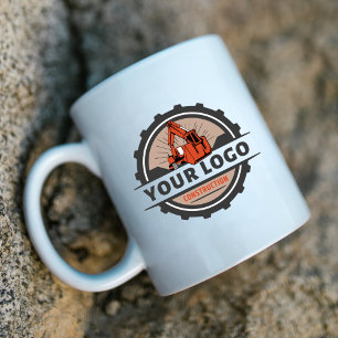 Caneca De Café Logotipo Empresarial Personalizado de Duas Cores