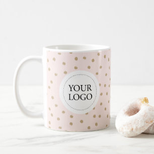 Caneca De Café Logotipo Empresarial Personalizado de Padrão Simpl