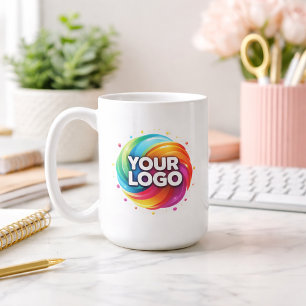 Caneca De Café Logotipo Empresarial Personalizado Moderno Grande 