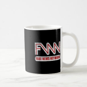 Caneca De Café Logotipo Falso Rede de Notícias Falso Engraçado Pi