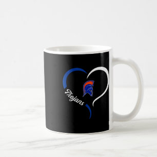 Caneca De Café Logotipo Half Heart Sloga do James Island Charter