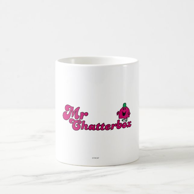 Caneca De Café Logotipo Magenta Sr. Chatterbox (Centro)