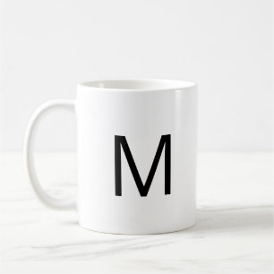Caneca De Café logotipo monograma minimalista simples adicione su