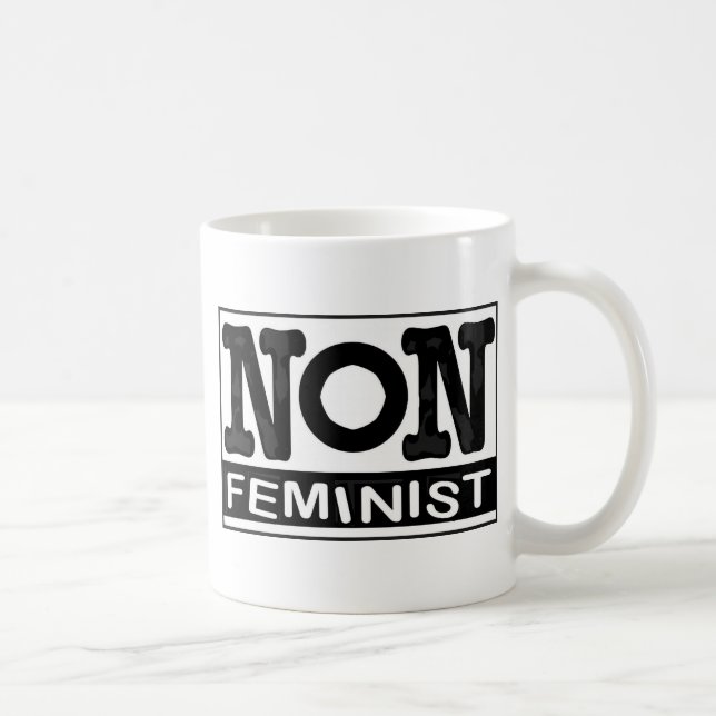 Caneca De Café Logotipo não-Feminista clássico (Direita)