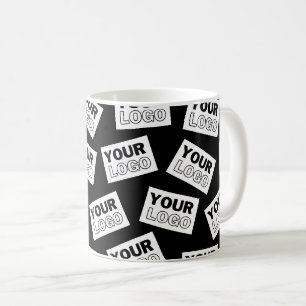 Caneca De Café Logotipo ou Qualquer Foto Colocados Aleatoriamente