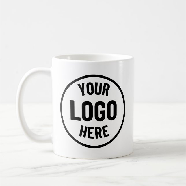 Caneca De Café Logotipo Personalizado (Esquerda)