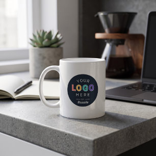 Caneca De Café Logotipo Personalizado da Marca Empresarial