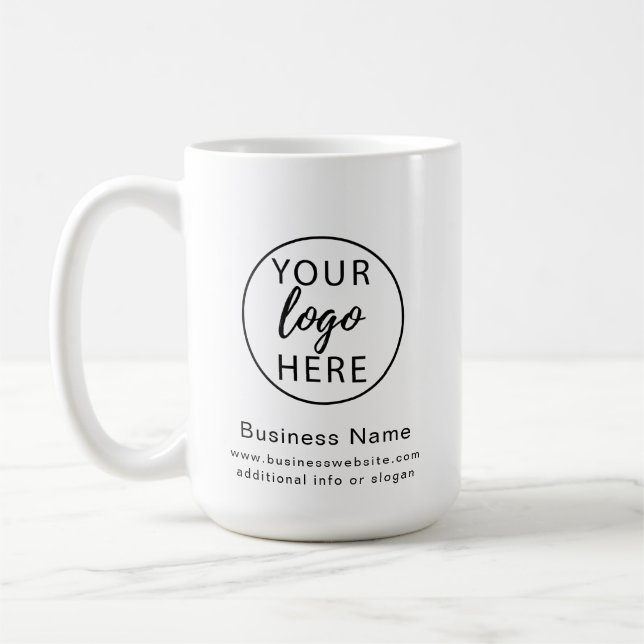 Caneca De Café Logotipo Personalizado de Empresa Comercial (Esquerda)