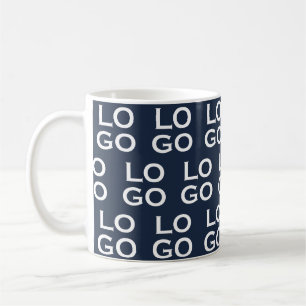 Caneca De Café Logotipo Personalizado de Empresa ou Negócio em Az