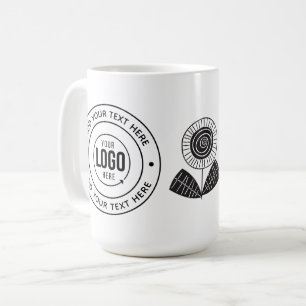 Caneca De Café Logotipo personalizado e Mug de texto personalizad