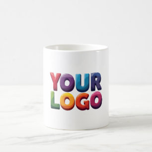 Caneca De Café Logotipo Personalizado – Envie Seu Logotipo Negó