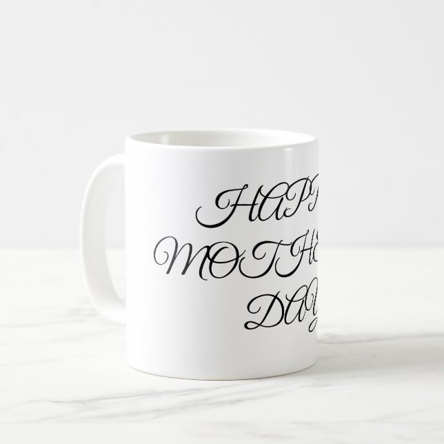 Caneca De Café Logotipo personalizado simples e elegante aqui da  (Frente Esquerda)