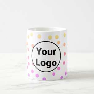 Caneca De Café Logotipo personalizado simples e elegante aqui na
