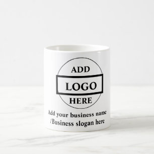 Caneca De Café Logotipo personalizado simples e elegante aqui na