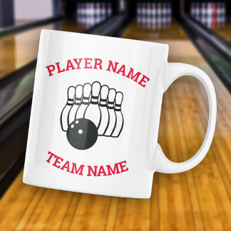 Caneca De Café Logotipo personalizável do grupo de Boliches
