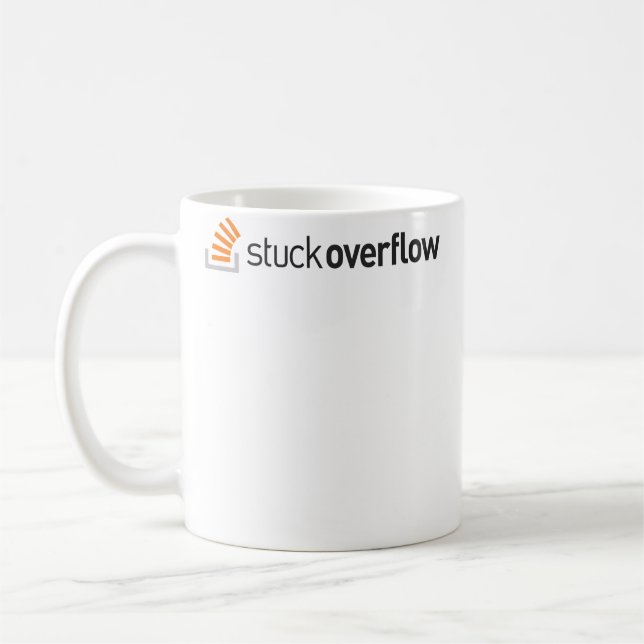 Caneca De Café Logotipo Preciso do Stuckoverflow (Esquerda)