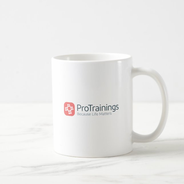 Caneca De Café Logotipo ProTrainings Merch Coffee Mug (Direita)