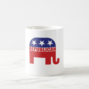 Caneca De Café Logotipo republicano do elefante