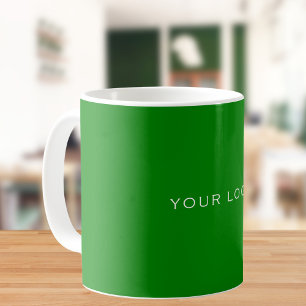 Caneca De Café Logotipo retangular do Forest Green Business