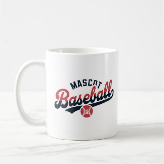 Caneca De Café Logotipo retroativo de Baseball Mascot