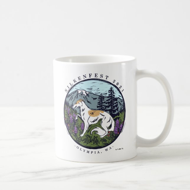 Caneca De Café Logotipo Silken Windhounds 2021 Silkenfest (Direita)