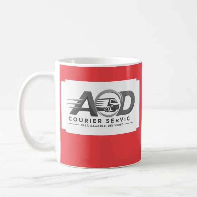Caneca De Café Logotipo Vermelho da Empresa (Esquerda)