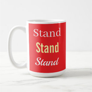 Caneca De Café Logotipo Vermelho Stand