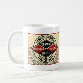 Caneca De Café Logotipo Vintage da Ferrovia Central de Illinois M