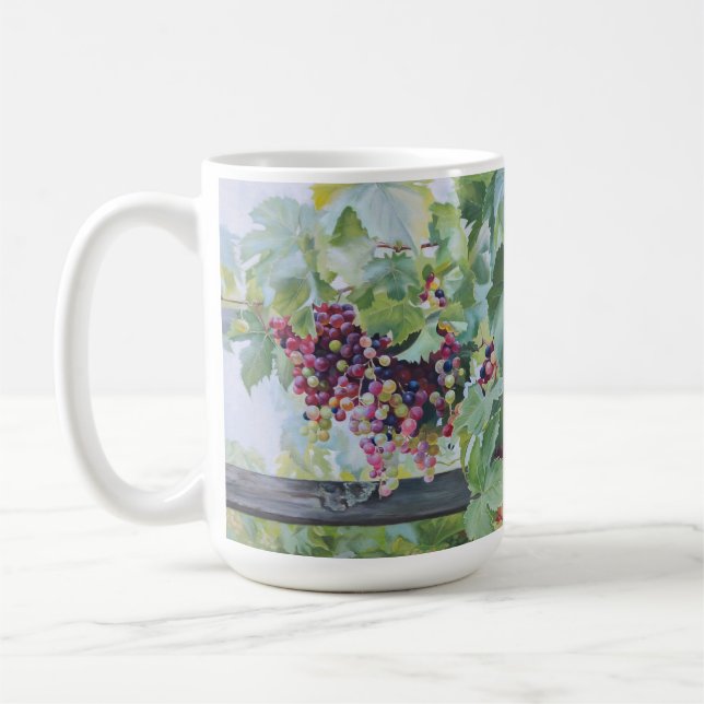 Caneca De Café Loire Valley Vineyard – French Grape Painting (Esquerda)