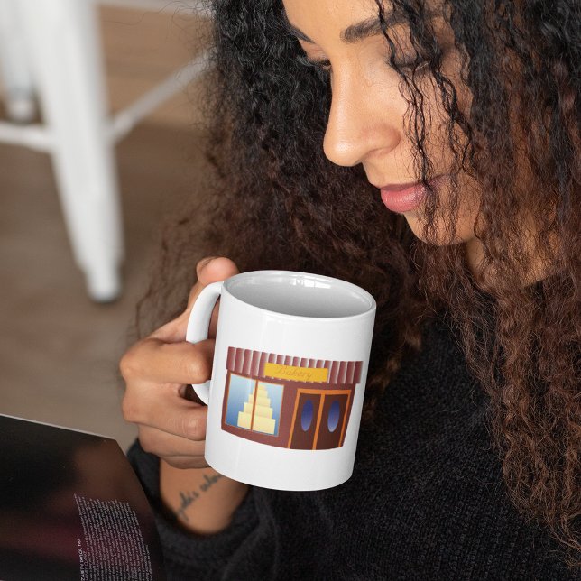 Caneca De Café Loja de Bolo Frontal Comprada (Criador carregado)