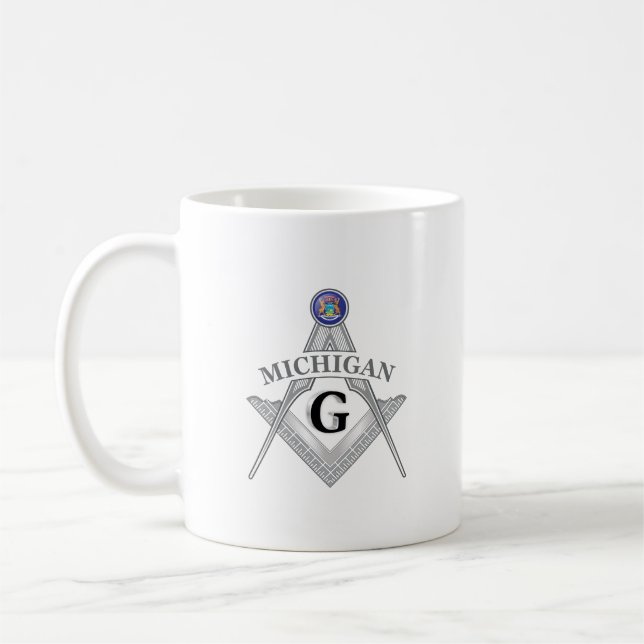 Caneca De Café Loja de Freemasonry do estado de Michigan (Esquerda)