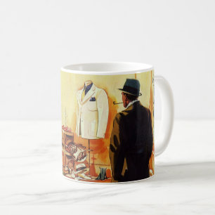Caneca De Café Loja Vintage Business Retail, Compro Man Window