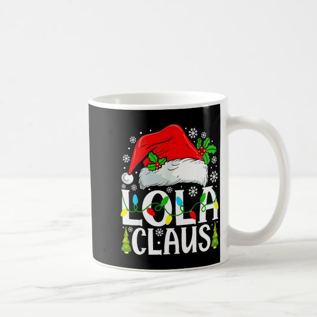Caneca De Café Lola Claus Funny Christmas Family Matching  (Direita)