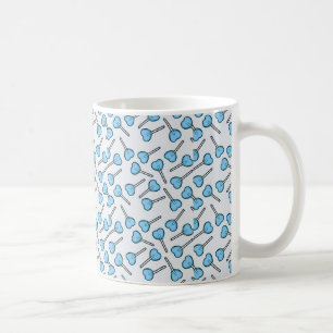Caneca De Café Lolipps em forma de coração azul