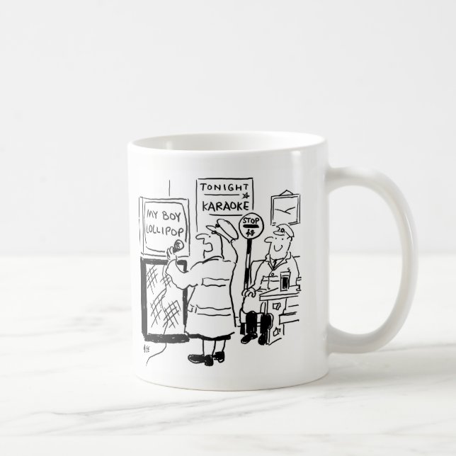 Caneca De Café Lollipop Man e Lady apreciando Karaoke (Direita)