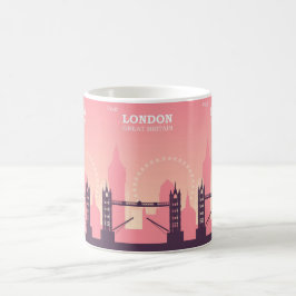Caneca De Café London Calling: Vintage Excelente da Grã-Bretanha