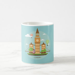 Caneca De Café London City Illustration