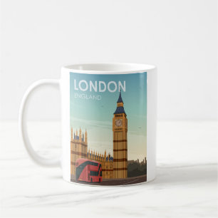 Caneca De Café London England Big Ben Viagens vintage