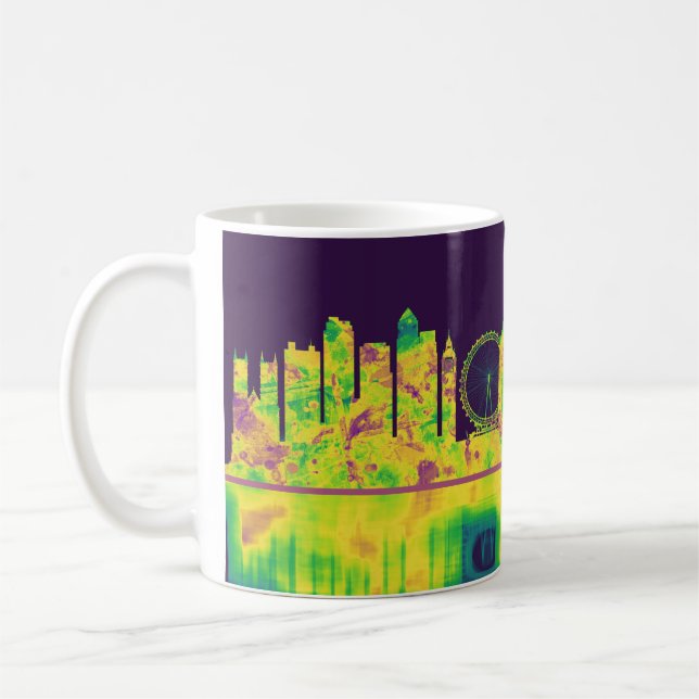Caneca De Café London England Skyline (Esquerda)