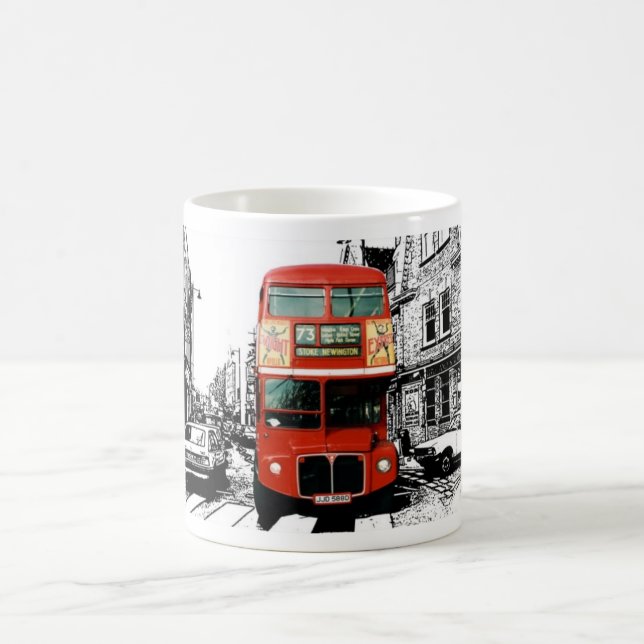 Caneca De Café Londres Gift Mug com ônibus vermelho (Centro)