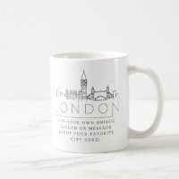 Londres, Inglaterra Estilizou Skyline | Slogan Per