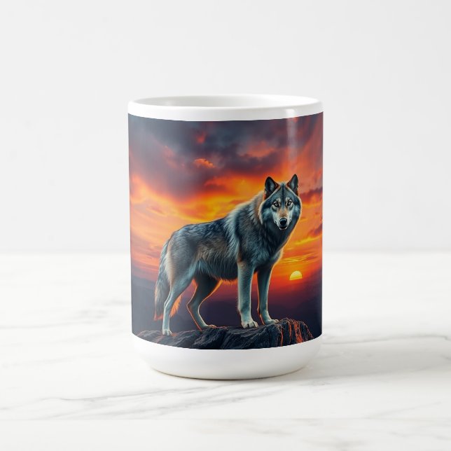 Caneca De Café Lone Wolf at Sunset (Centro)